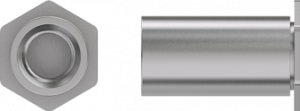 BSO típusú besajtolható menetes távtartó fémlemezhez, zsákfuratos